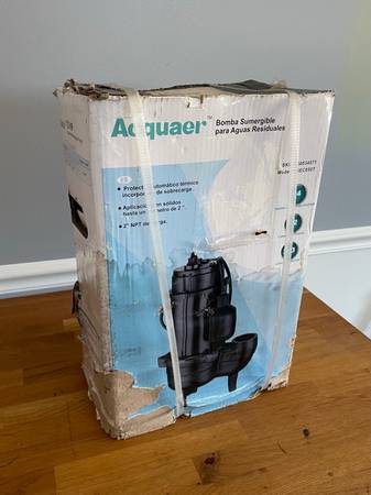 Acquaer 1/2 HP Submersible Sewage/Effluent Pump - NEW 1