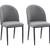 Dining Chairs, Gray Fabric, Set of 2 3 thumbnail