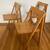 Set of 3 60s Vintage MCM Danish Style Folding Chairs by Aldo Jacober 5 thumbnail