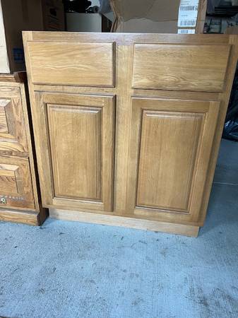 Oak cabinets with plywood sides 1