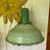 Very cool Antique metal barn light with mint green Enamel Plug in 1 thumbnail