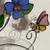 Blue Flower & Pink Butterfly Stain Glass Hanger 2 thumbnail