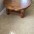 Round Solid wood coffee table light wood 2 thumbnail