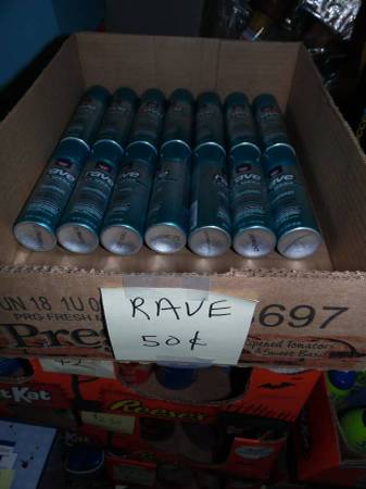 "Rave" Brand Travel Size Hair Spray 50¢ --Half Price-- 1