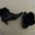 Vero Cuoio black boots Size US 6 (ITALY 36). Fox fur inside and  trim 1 thumbnail
