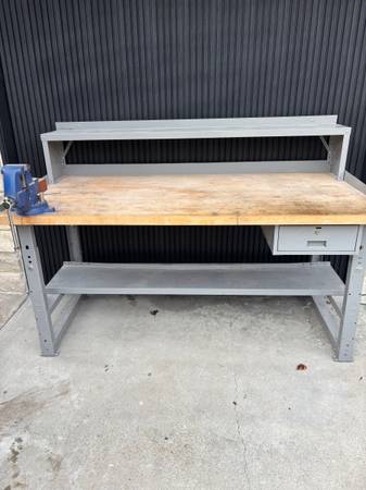 Wood laminate top and HD Steel workbench 72”x36” 1