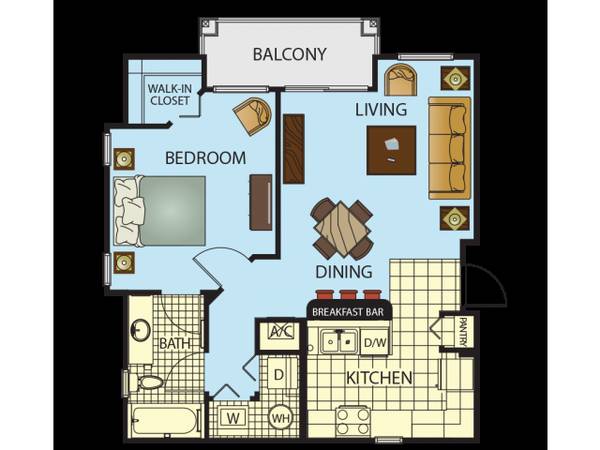 $1,499 / 1br - 751ft2 - 1 Bedroom with Attached Garage (Town Center)63791575924737124