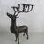 Vtg Brass Deer Buck Stag 8 Point Candle Holder Statue 17" Tall 1 thumbnail