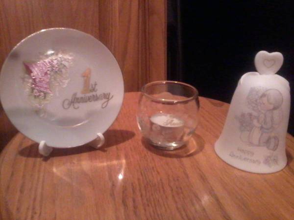 ANNIVERSARY PLATE, BELL, VOTIVE CANDLE 1