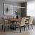 New Set of 6 Modern Dining Chairs – Beige Upholstered Velvet with Tufted Back  3 thumbnail