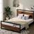 Brand New Queen Metal and Solid Wood Platform Bed Frame with Headboard 6 thumbnail