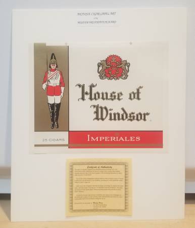 Antique Cigar Label – House of Windsor Imperiales (Mounted with Certif 1