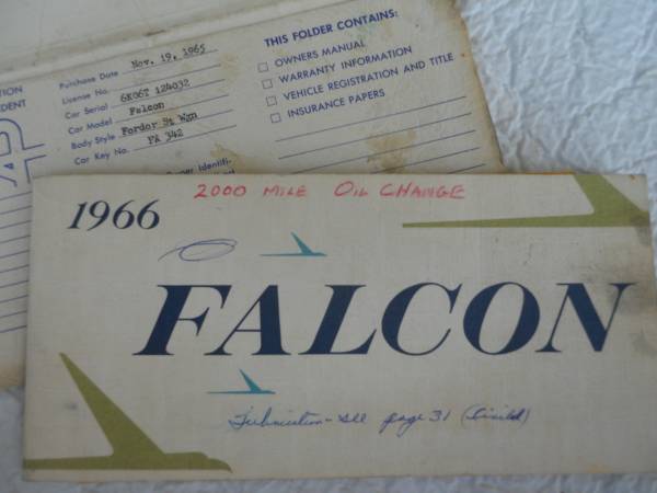 1966 Ford Falcon Owner's Manual 1