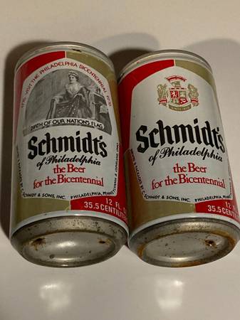 250th BIRTHDAY BEER CAN COLLECTORS- 50 YEAR OLD BICENTENNIAL SCHMIDT'S 1