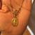 18K Italian SOLID Yellow Gold Necklace with Virgin Mary (Madona) Penda 4 thumbnail