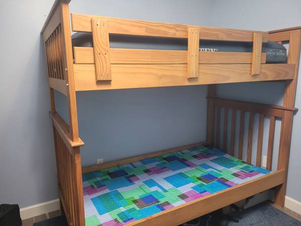 Solid Bunk Beds & beautiful twin Bed 1