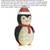 vidaXL Snow Penguin Figure Black & White Polyester - Steel Large..! 1 thumbnail