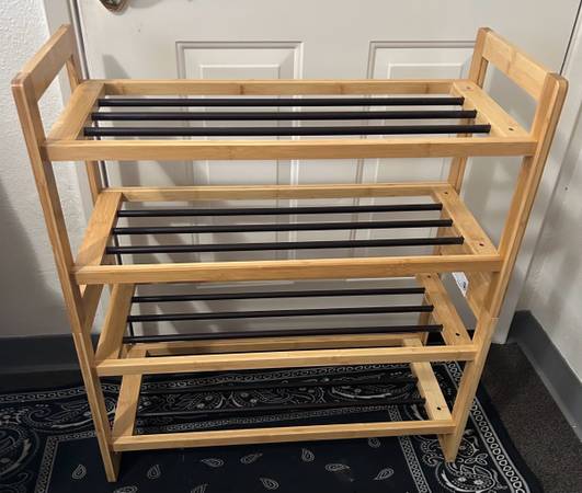 Bamboo Wood Shoe Rack 1