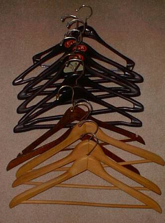 Suit Hangers 12 Wood & Plastic Store Display Bar for Pants 1