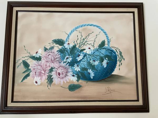 PAINTING - BLUE WICKER 1