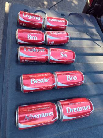Coca-Cola collector coke cans names 1