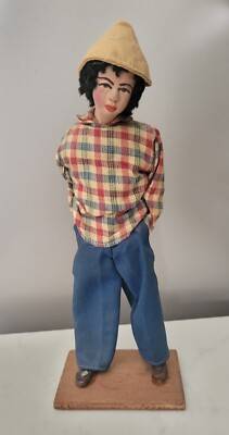 1970s Israel Hand Made "SABRA ISRAEL FOLK DOLL Youth Boy 1