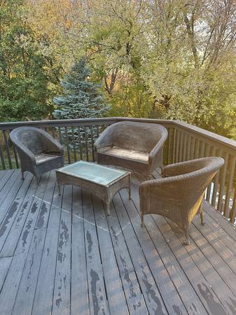 Vinyl Wicker Patio Set 1