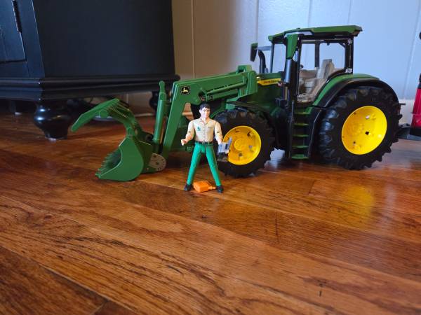 Bruder tractor and logging trailer, plus accessories 1