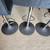 The Foundry - Modern Adjustable Bar Stools - Set of 3 Blue Swivel Bar Chairs (Su 15 thumbnail