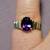 Oval Amethyst - 10K Gold Ribbed Step Ring Mounting 2 thumbnail