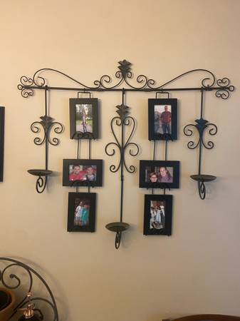 6 Picture Frame kit With Candle Holder Wall Hanging Piece-$10 1