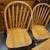 ROUND DINING TABLE w/Leaf 4 HOOPBACK CHAIRS 3 thumbnail