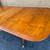 Vintage English Georgian Banded Yew Wood Double Pedestal Extension Dining Table, 10 thumbnail
