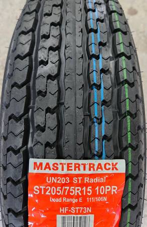 ST 205 75 15 Master Track 10 Ply Trailer Tires *NEW* 1