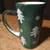 VINTAGE DESIGNPAC CERAMIC TALL 6" COFFEE MUG GREEN TREES CHRISTMAS 3 thumbnail