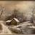 original signed Andre De Jong oil canvas painting winter cabin art 2 thumbnail