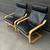 Pair of Black Genuine Leather Lounge Chairs 1 thumbnail