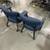 Vintage Wooden Blue Rolling Guest Chair BUY 3 GET ONE 50% OFF 5 thumbnail