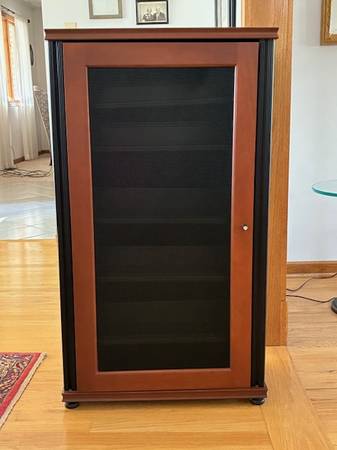 Salamander Design Synergy DVD and CD Cabinet (Cherry/Black) 1