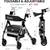 Blessreach Foldable Rollator Walkers with Seat, 450 lb Capacity, Gray 2 thumbnail