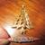RARE; TRIFARI signed VINTAGE GOLD PLATED CHRISTMAS BROOCH 1 thumbnail