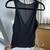 Three Dots Black Sleeveless V neck Tee 1 thumbnail