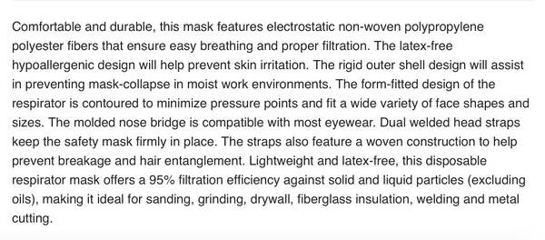 HoneyWell N-95 masks for sale (packs of 25) - $10 (Peoria)62941308502145123