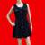 Vtg Scarlett 100% Cotton Black Denim Fit & Flare Button Front Dress 1 thumbnail