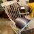 Vintage  Heirloom Wooden Rocking Chair in Cream White 3 thumbnail