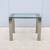 1980's Custom Made Brushed Stainless Steel & Clear Glass Side Table 1 thumbnail