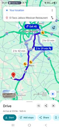 Dallas to Killeen, TX (Monday, 12 Oct. 2016 (Mesquite)