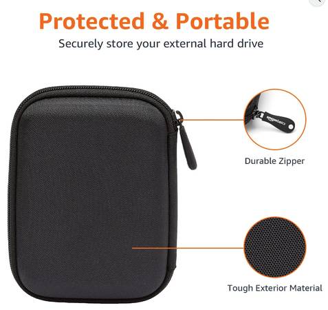 New:AMAZON Basics - Extrenal Hard Drive Case: WD Passport etc (2-$9) 1
