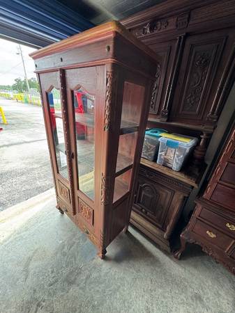 Teak Farmhouse Vintage Solid Wood W/4 Wavy Beveled Glass - $1,299 (Havelock)62939423126787121
