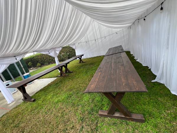 Farm table 8ft - numbers marquee 1